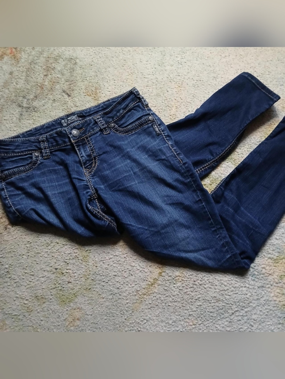 2000s SILVER jeans
